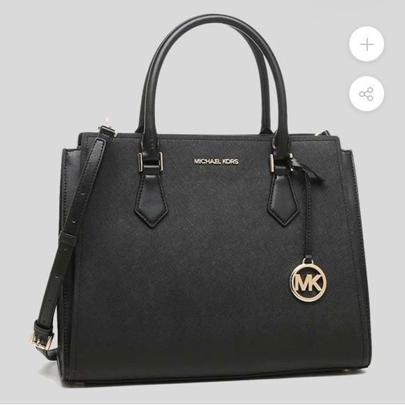 Michael Kors Handbags - Michael Kors Black Large Hope Saffiano Leather Satchel